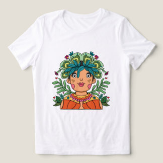 Arte Caprichoso Menina com Coroa Floral