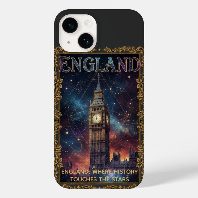 Arte Celestial Big Ben Inglaterra Cósmica (Verso)