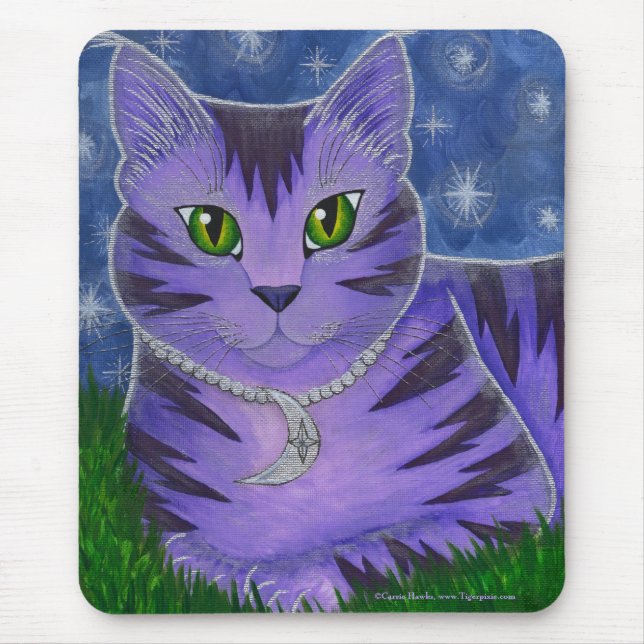 Arte celestial Mousepad da fantasia do gato da (Frente)