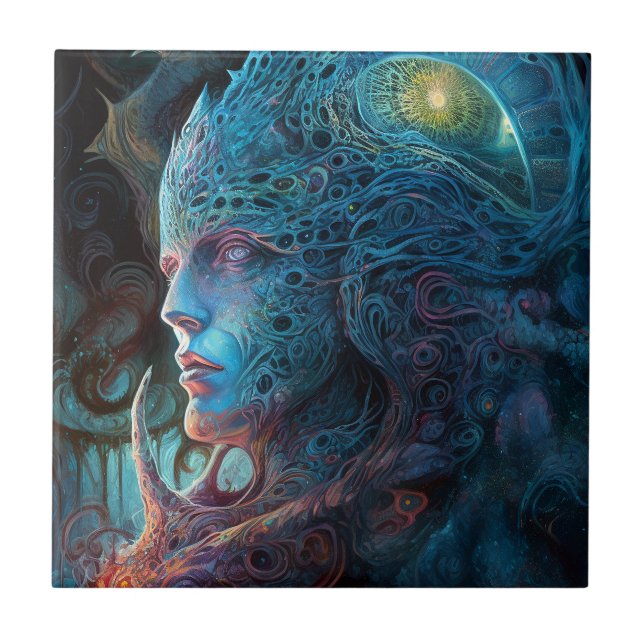 Arte Científica Surreal do Homem de alienígena (Frente)