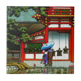 Arte clássica japonesa oriental legal da chuva do