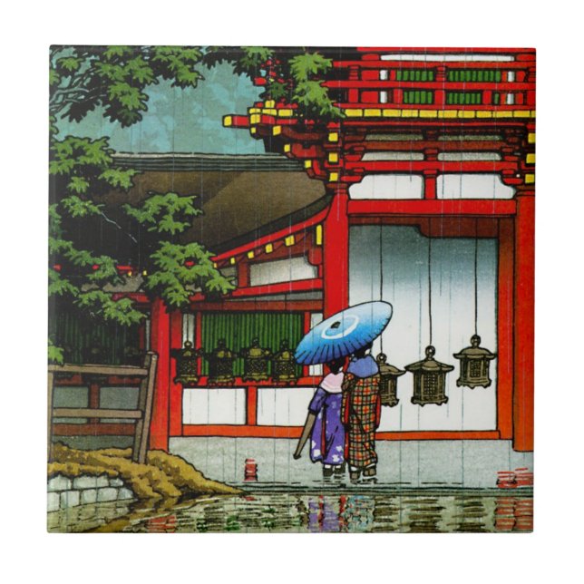 Arte clássica japonesa oriental legal da chuva do (Frente)