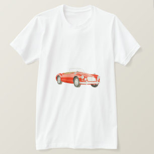Arte clássica vermelha da camisa do carro T de MGA