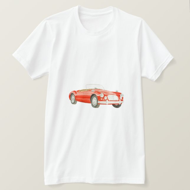 Arte clássica vermelha da camisa do carro T de MGA (Frente do Design)