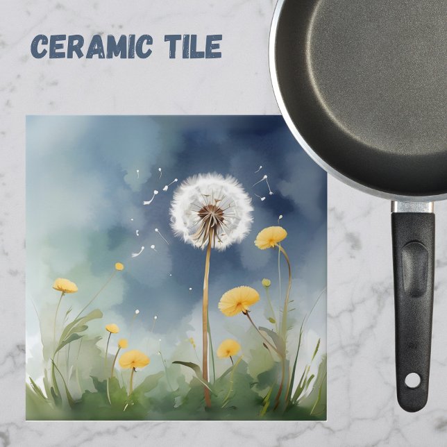 Arte Colorida Dandelion Watercolor (Criador carregado)