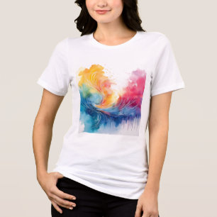 Arte Colorida de Água Abstrato