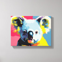 Arte colorida de canvas koala
