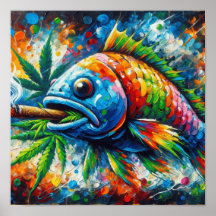 Arte Colorida de Decoração de Parede com Peixes Ab