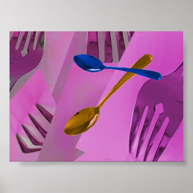 Arte Colorida de Design de Poster Culinário (Frente)