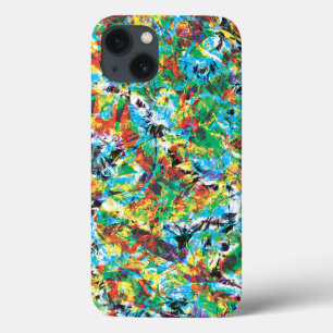 Arte colorida de primavera verde-azul