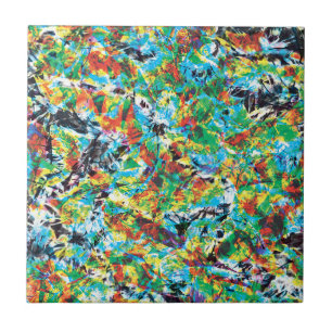 Arte colorida de primavera verde-azul