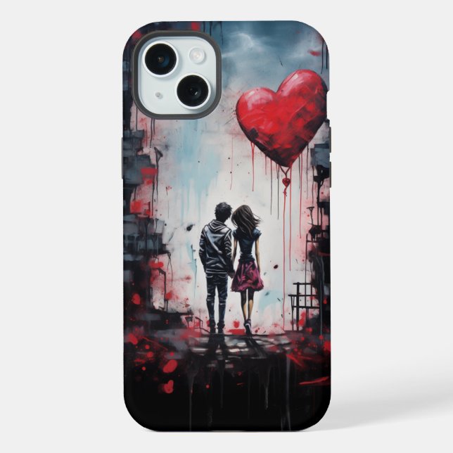 Arte Colorida de Rua - Capinha de Telefone com Gra (Verso)