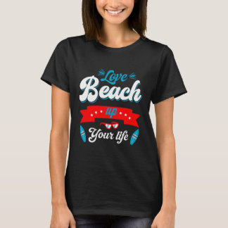 Arte Colorida Retro Beach Dizendo Camisa