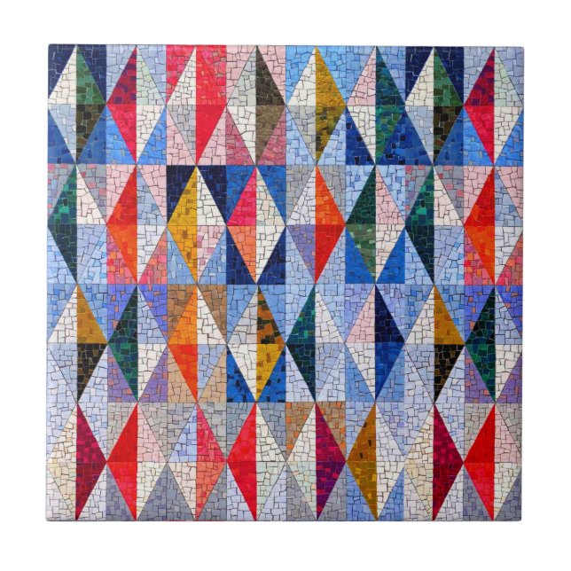 Arte com Efeito de Mosaico Colorido | Azulejos Qua (Frente)