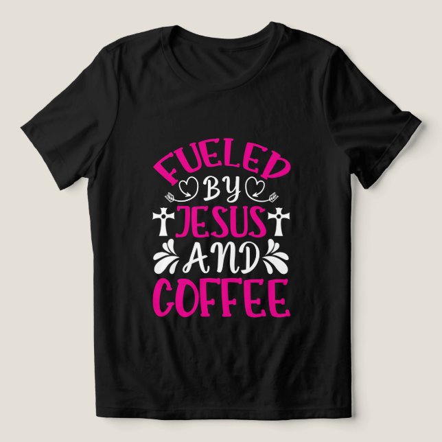 Arte com palavras de café Jesus fofo (Design frontal)