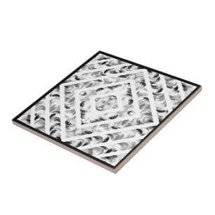 Arte com Pinceladas Abstratas Pretas e Cinzas de C
