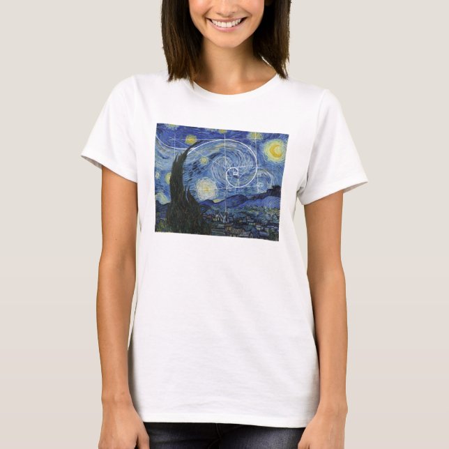 Arte Conhece Matemática, Van Gogh Conhece Camiseta (Frente)