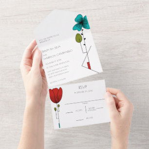 Arte Contemporânea Noveau Casamento Floral