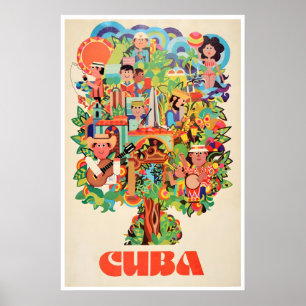 Arte Cubano Cartaz de Viagem Cuba Impressão Havana
