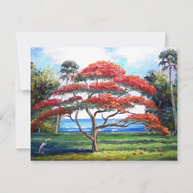 Arte da Árvore Real Poinciana (Frente)