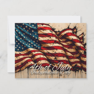 Arte da Bandeira Americana Vintage para 4 de Julho