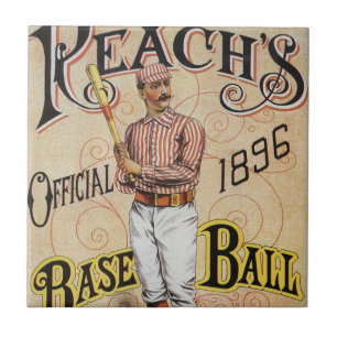 Arte da Capa do Guia de Beisebol Esportivo Vintage