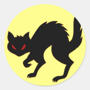 Arte da etiqueta do gato preto dos aviões da