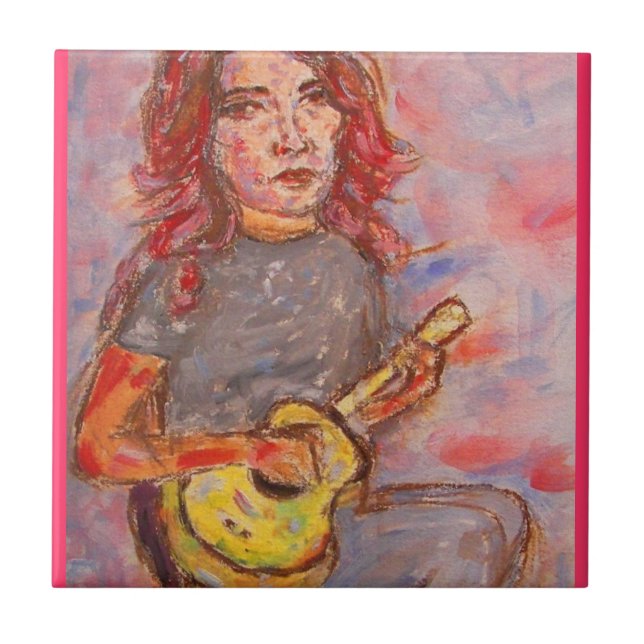 arte da menina do ukulele (Frente)