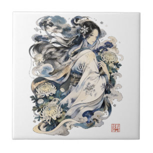 Arte da Mulher de Neve Japonesa Yokai de Inverno