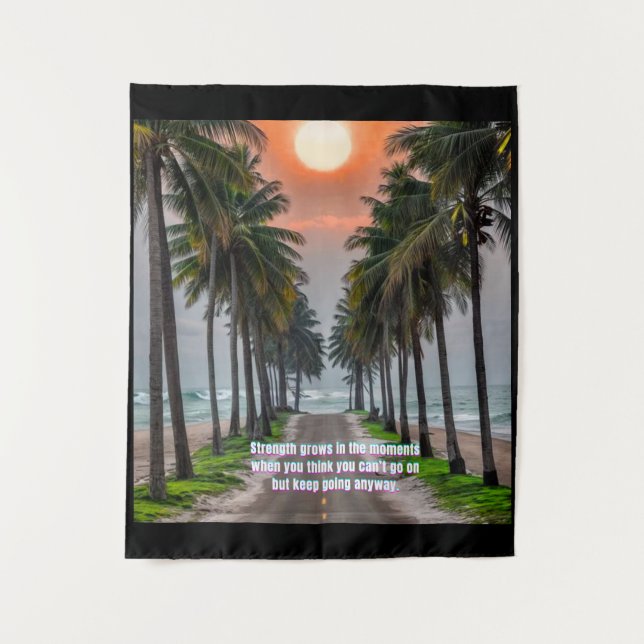 Arte da Parede da Tapeçaria Motivacional - Força e (Frente)