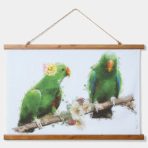Arte da Parede do Casal Macaw