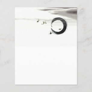Arte da pintura da escova de Enso Koi do círculo