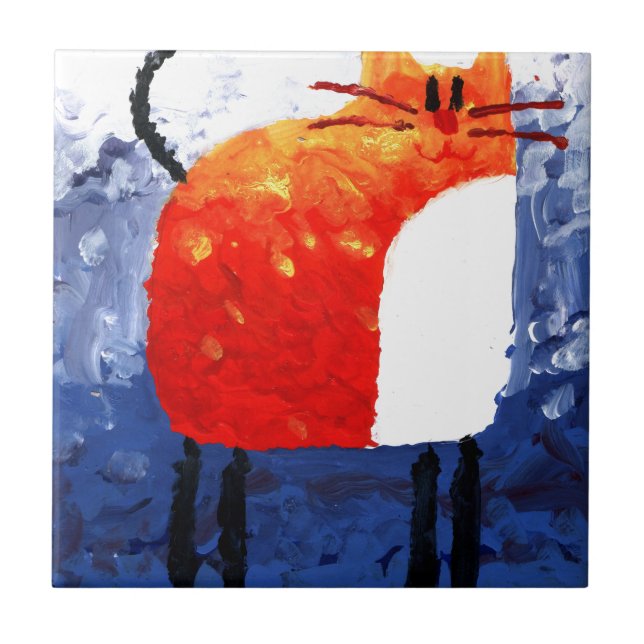 Arte da pintura do desenho do divertimento do gato (Frente)