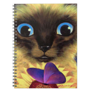 Arte da pintura do gato Siamese de caderno espiral