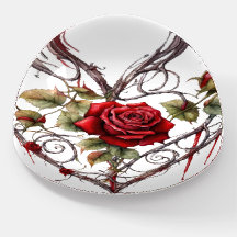 Arte da Videira do Coração de Rosa Vermelha Gótica