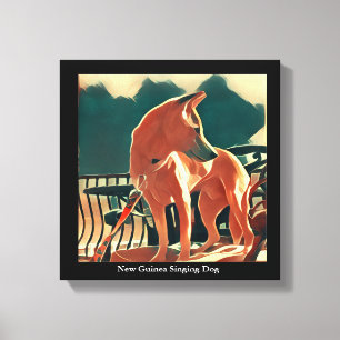 Arte das canvas do cão do canto de Nova Guiné