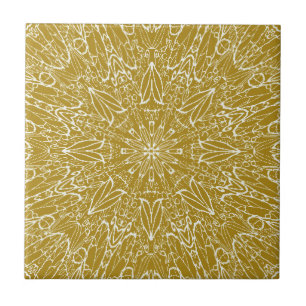 Arte de abstrato de roda geométrica do ouro escuro