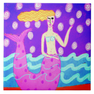 Arte de Abstrato de Sereia Rosa Quente