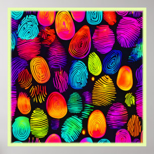 Arte de Abstrato inspirada em impressões digitais
