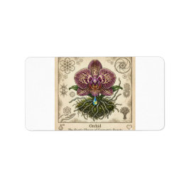 Arte de Adesivo de Etiqueta de Flor de Orquídea Bo