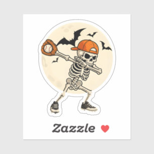 Arte de Adesivo de Halloween de Beisebol de Esquel