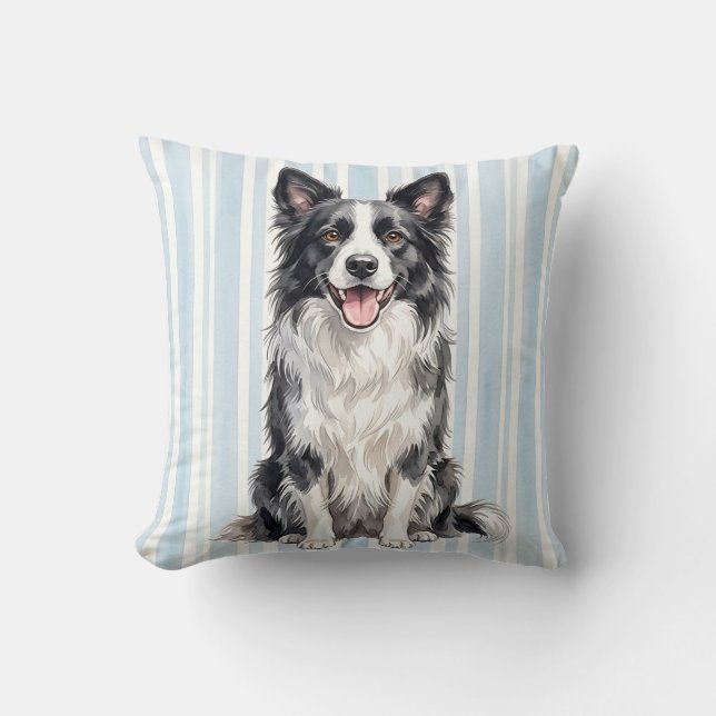 Arte de Almofada de Arremesso Border Collie (Frente)