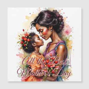 Arte de Amor no Dia das Mães em Estilo de Aquarela