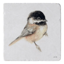 Arte de Aquarela Chickadee