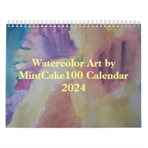 Arte de Aquarela por MintCake100 Calendário 2024