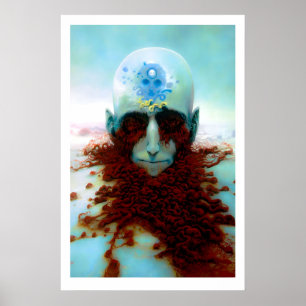 Arte de Beksiński Terceiro Olho Impressão Horror G