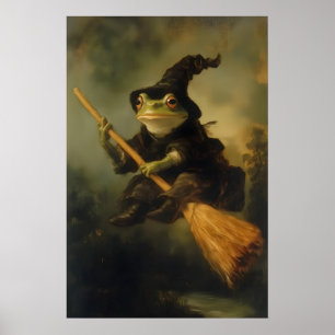 Arte de Bruxa de Sapo Impressão Gótica Vitoriana A
