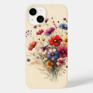Arte de Buquê de Flores Silvestres Vibrantes Flora
