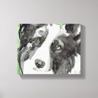 Arte De Cachorro De canvas Com Collie De Borda