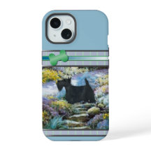 Arte de Cachorro Escocês Moderno Azul